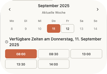 nauw Verfügbarkeitsberechnung